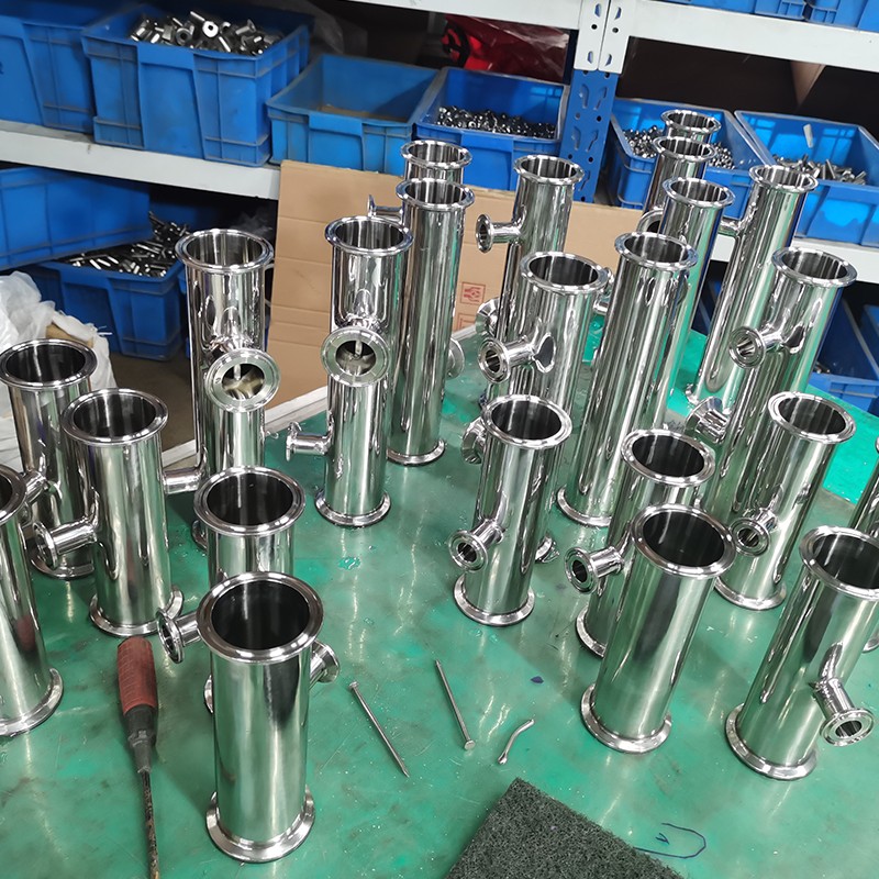 304不銹鋼快裝三通衛(wèi)生級鏡面卡箍卡盤 定制三通轉(zhuǎn)接頭快接頭拋光